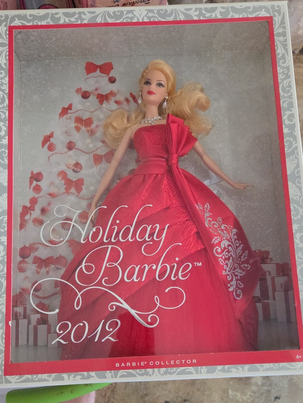 Barbie Holiday Collector Doll in Red and Silver Embellished Gown